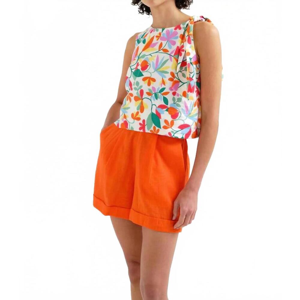 NEW COMPANIA FANTASTICA lotto print sleeveless top in multi